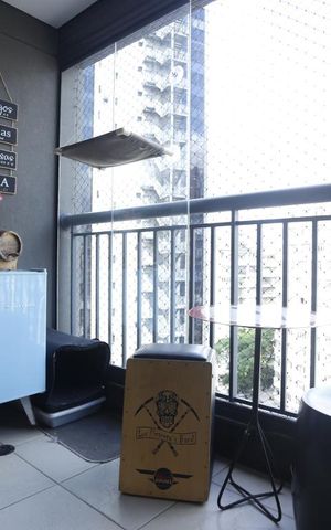 Studio à venda com 40m², 1 quarto e sem vagaVaranda
