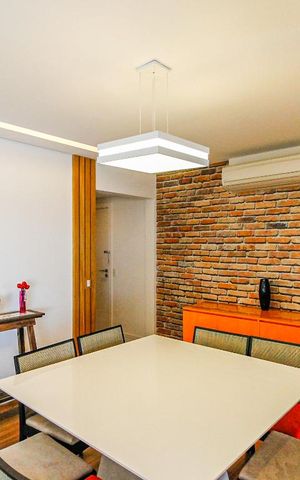 Apartamento para alugar com 107m², 2 quartos e 2 vagas Apartamento para alugar com 107m², 2 quartos e 2 vagasSala de jantar