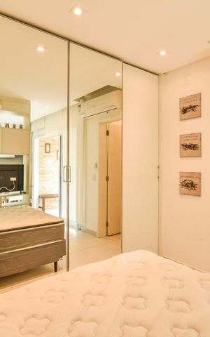 Studio para alugar com 38m², 1 quarto e 1 vaga Studio para alugar com 38m², 1 quarto e 1 vagaQuarto
