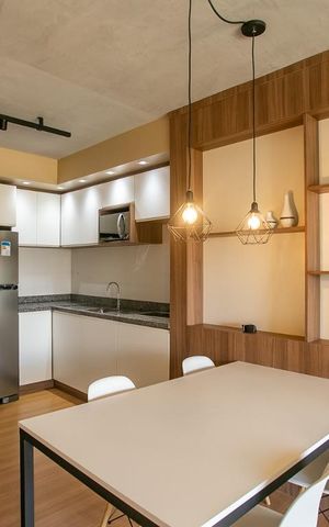 Studio à venda com 42m², 1 quarto e 1 vagaSala/Quarto/Cozinha