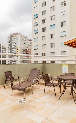 Apartamento para alugar com 35m², 1 quarto e 1 vagaChurrasqueira