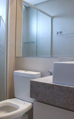 Studio para alugar com 46m², 1 quarto e 1 vagaBanheiro da Suite