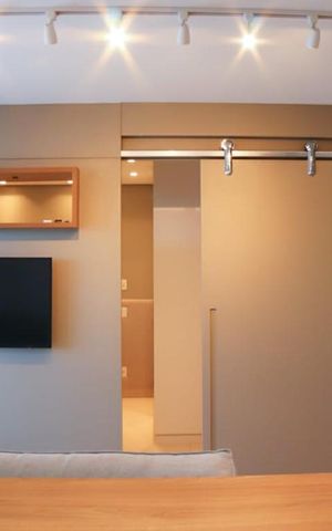 Studio para alugar com 46m², 1 quarto e 1 vagaDetalhe Sala