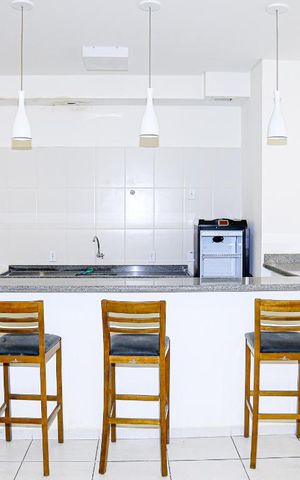 Studio à venda com 27m², 1 quarto e sem vaga Studio à venda com 27m², 1 quarto e sem vagaÁrea comum - Salão de festas