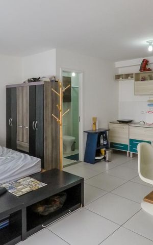 Studio à venda com 38m², 1 quarto e sem vagaSala / Quarto