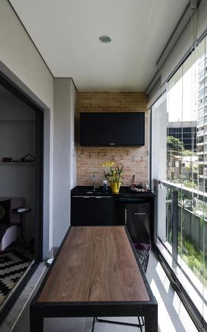 Apartamento à venda com 44m², 1 quarto e sem vagaVaranda