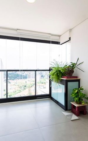 Studio à venda com 31m², 1 quarto e 1 vagaVaranda