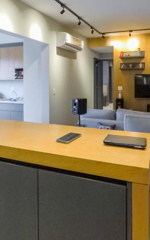 Apartamento à venda com 75m², 2 quartos e 2 vagasSala vista pela cozinha