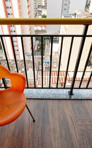 Studio para alugar com 26m², 1 quarto e sem vagaVaranda