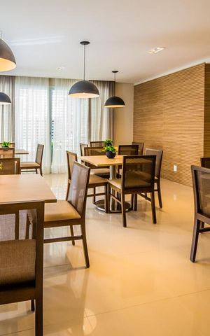 Studio à venda com 43m², 1 quarto e 1 vagaÁrea comum - Salão de festas