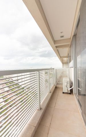 Studio à venda com 32m², 1 quarto e 1 vagaVaranda