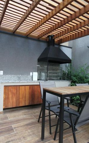 Studio à venda com 27m², 1 quarto e sem vagaChurrasqueira