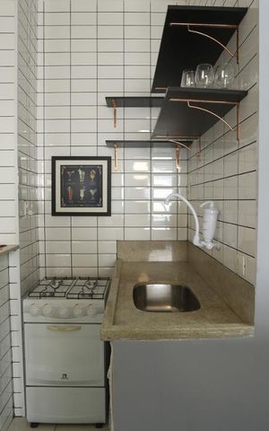 Studio à venda com 41m², 1 quarto e sem vagaCozinha