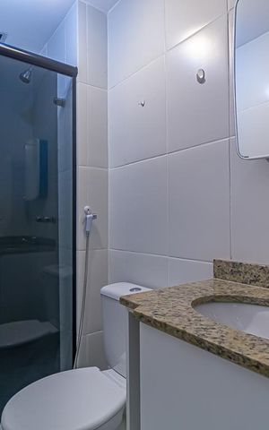 Apartamento para alugar com 53m², 2 quartos e 1 vaga Apartamento para alugar com 53m², 2 quartos e 1 vagaBanheiro da Suíte