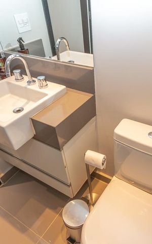 Apartamento à venda com 52m², 1 quarto e 1 vaga Apartamento à venda com 52m², 1 quarto e 1 vagaBanheiro da Suite