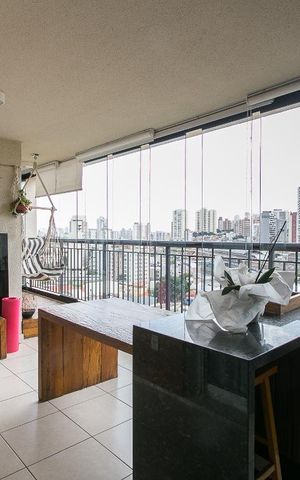 Apartamento para alugar com 120m², 3 quartos e 2 vagasVaranda gourmet