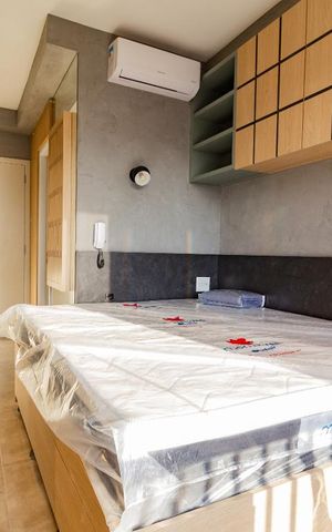 Studio para alugar com 25m², 1 quarto e sem vaga Studio para alugar com 25m², 1 quarto e sem vagaSala / Quarto