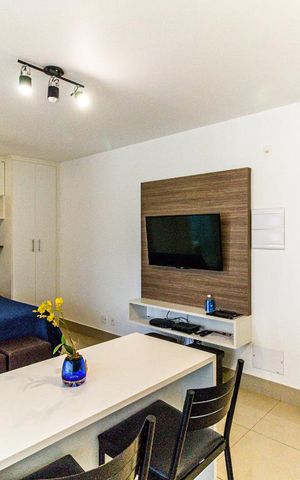 Studio para alugar com 35m², 1 quarto e 1 vaga Studio para alugar com 35m², 1 quarto e 1 vagaCozinha