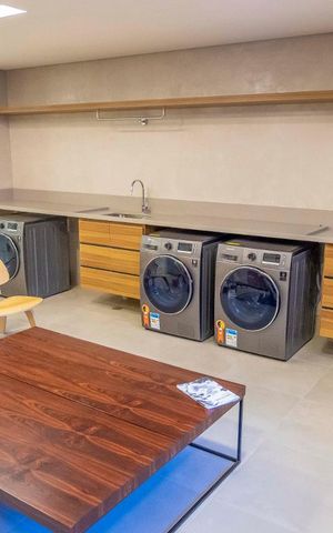 Studio à venda com 40m², 1 quarto e 1 vagaLavanderia