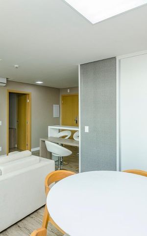 Apartamento para alugar com 52m², 1 quarto e 2 vagasSala