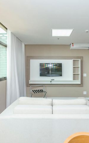 Apartamento para alugar com 52m², 1 quarto e 2 vagasSala