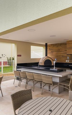 Studio para alugar com 46m², 1 quarto e 1 vaga Studio para alugar com 46m², 1 quarto e 1 vagaÁrea comum - Churrasqueira