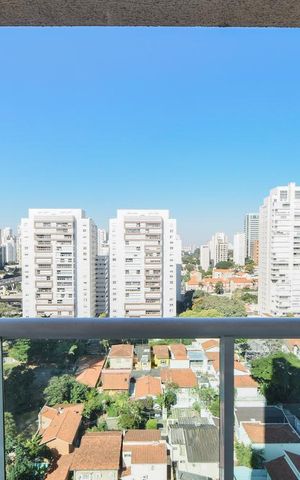 Studio à venda com 52m², 1 quarto e 1 vagaVaranda