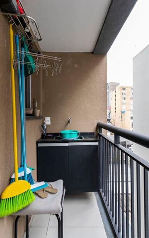 Studio para alugar com 27m², 1 quarto e sem vagaVaranda e Área de serviço