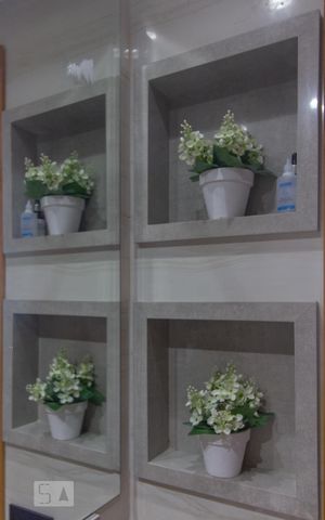 Apartamento para alugar com 60m², 2 quartos e 1 vaga Apartamento para alugar com 60m², 2 quartos e 1 vagaDetalhe Banheiro Social