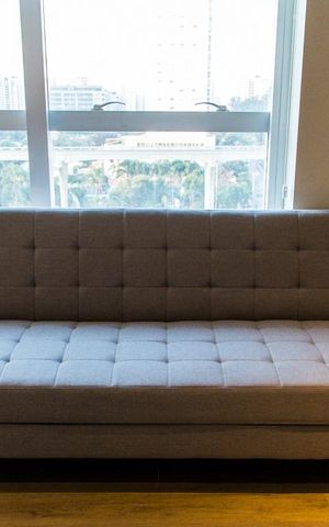 Studio à venda com 44m², 1 quarto e 1 vagaSala - Sofá cama
