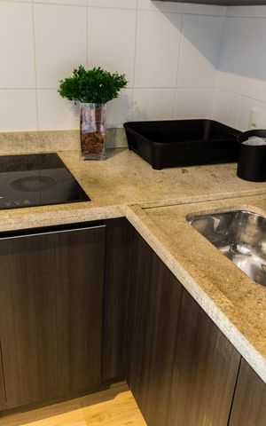 Studio à venda com 44m², 1 quarto e 1 vagaCozinha - Detalhe