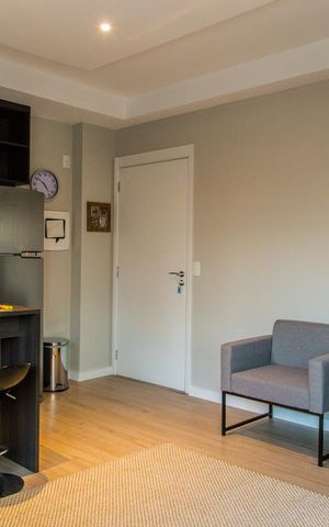 Studio à venda com 44m², 1 quarto e 1 vagaSala