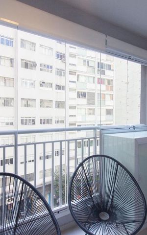 Studio para alugar com 42m², 1 quarto e sem vagaVaranda