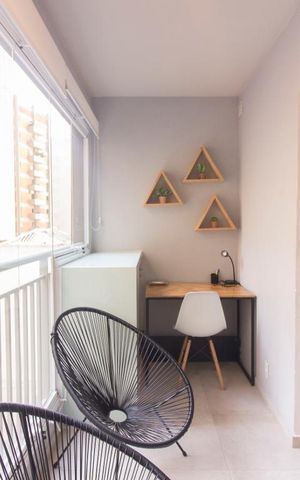 Studio para alugar com 42m², 1 quarto e sem vagaVaranda