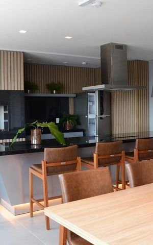 Studio à venda com 38m², 1 quarto e 1 vagaSalão de festas