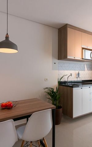 Studio para alugar com 38m², 1 quarto e 1 vagaQuarto