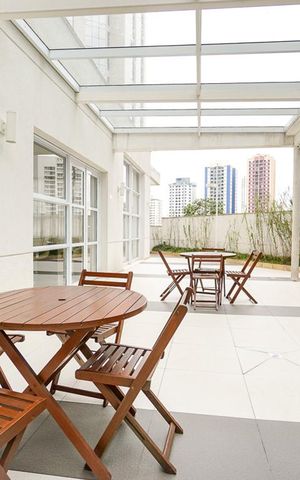 Apartamento para alugar com 55m², 1 quarto e 1 vaga Apartamento para alugar com 55m², 1 quarto e 1 vagaÁrea externa salão de festas