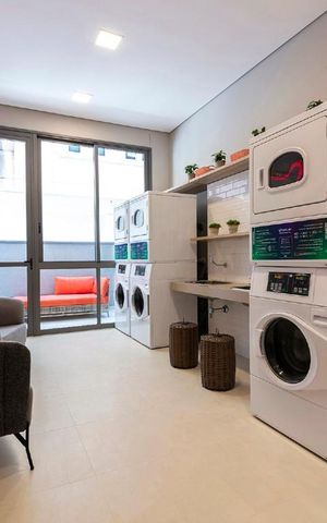 Apartamento para alugar com 53m², 1 quarto e 1 vaga Apartamento para alugar com 53m², 1 quarto e 1 vagaÁrea Comum - Lavanderia Profissional