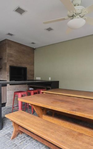 Apartamento para alugar com 44m², 1 quarto e 1 vagaChurrasqueira 