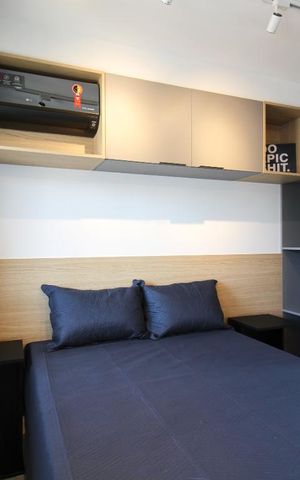 Studio para alugar com 26m², 1 quarto e sem vaga Studio para alugar com 26m², 1 quarto e sem vagaSala/Quarto