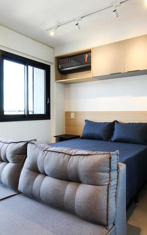 Studio para alugar com 26m², 1 quarto e sem vaga Studio para alugar com 26m², 1 quarto e sem vagaSala/Quarto