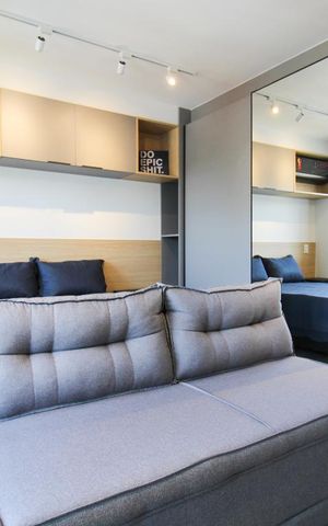 Studio para alugar com 26m², 1 quarto e sem vaga Studio para alugar com 26m², 1 quarto e sem vagaSala/Quarto