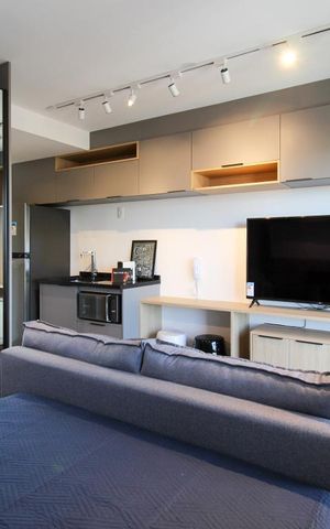 Studio para alugar com 26m², 1 quarto e sem vaga Studio para alugar com 26m², 1 quarto e sem vagaSala/Quarto