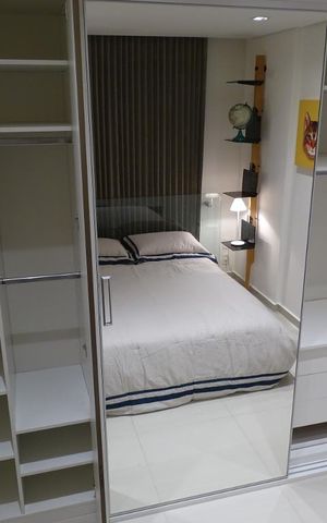 Apartamento para alugar com 43m², 1 quarto e 1 vagaQuarto - Armários
