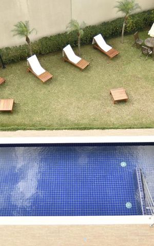 Apartamento para alugar com 70m², 3 quartos e 1 vagaVista da varanda - piscinha