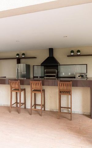 Studio para alugar com 38m², 1 quarto e 1 vagaChurrasqueira