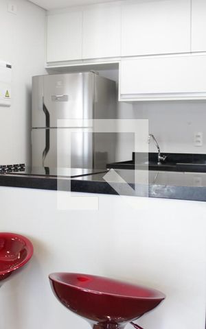 Studio para alugar com 38m², 1 quarto e 1 vagaCozinha com banquetas