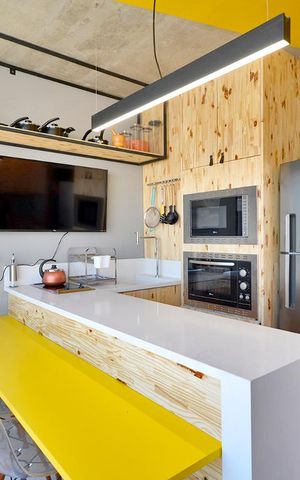 Studio à venda com 36m², 1 quarto e 1 vagaStudio - Cozinha