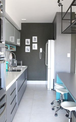 Studio à venda com 37m², 1 quarto e 1 vagaCozinha Studio