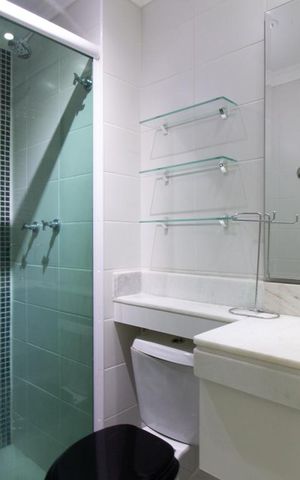 Apartamento à venda com 55m², 2 quartos e 1 vaga Apartamento à venda com 55m², 2 quartos e 1 vagaBanheiro da Suíte